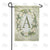 Sage Floral Monogram Garden Flag