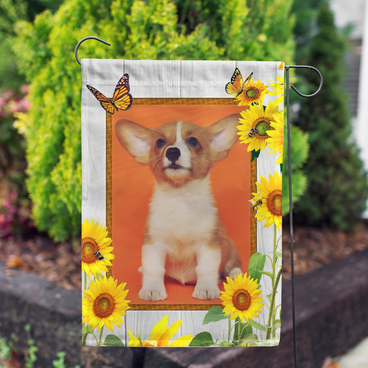 Personalized Country Sunflowers Garden Flag