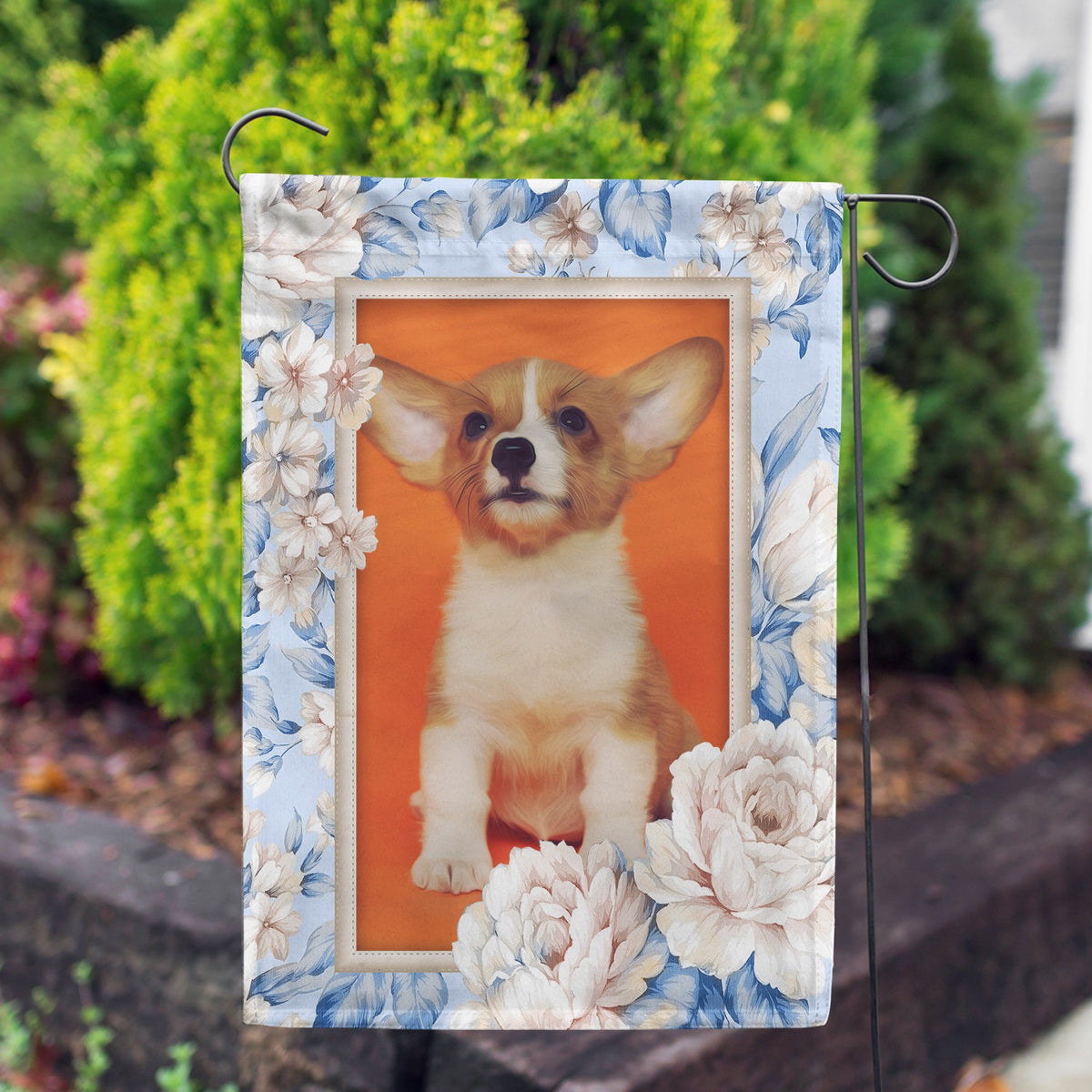 Personalized Old Fashion Flowers Garden Flag