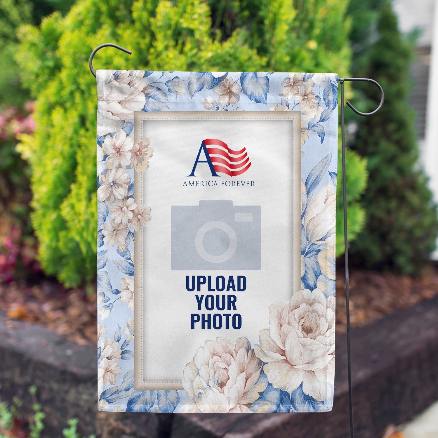 Personalized Old Fashion Flowers Garden Flag