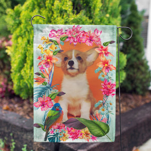 Personalized Island Flowers Garden Flag