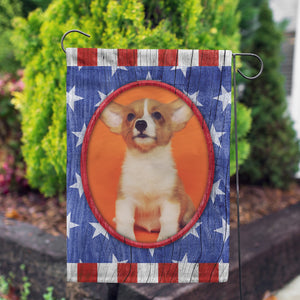 Personalized All American Old Wood Garden Flag