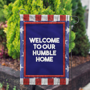 Personalized All American Old Wood Message Garden Flag