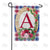 Roses On Wood Frame Monogram Double Sided Garden Flag