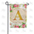 Country Roses Monogram Double Sided Garden Flag