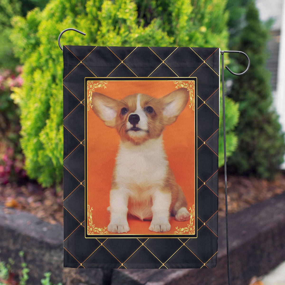 Personalized Quilted Royalty Garden Flag