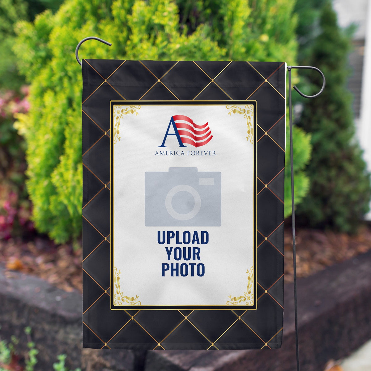 Personalized Quilted Royalty Garden Flag