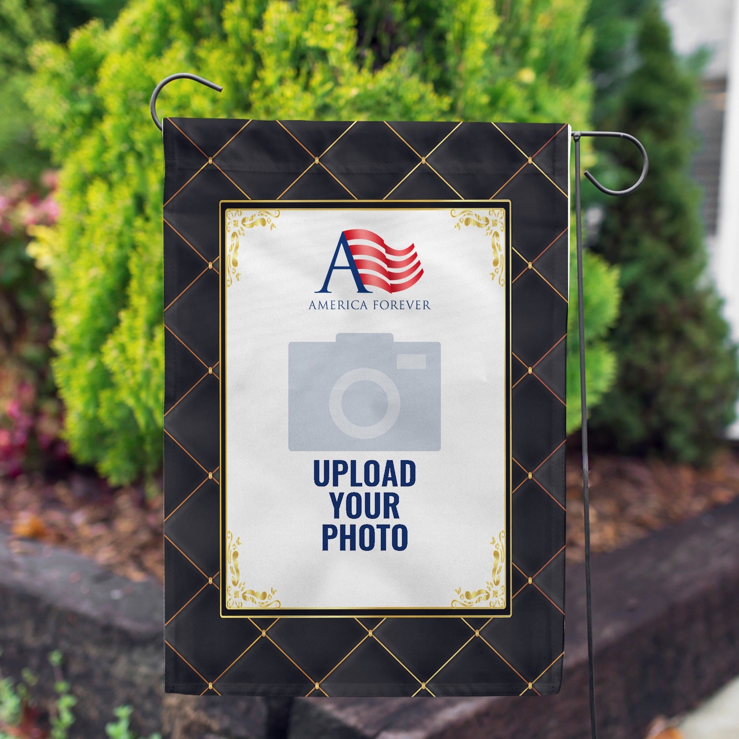 Personalized Quilted Royalty Garden Flag