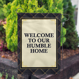 Personalized Quilted Royalty Message Garden Flag