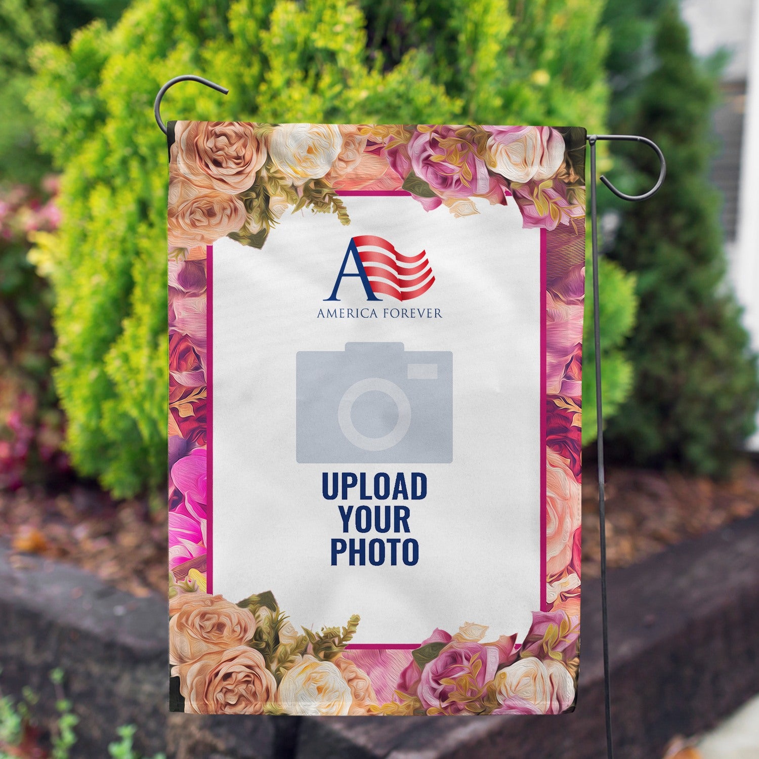Personalized Rosie Pink Garden Flag