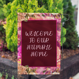 Personalized Rosie Pink Message Garden Flag