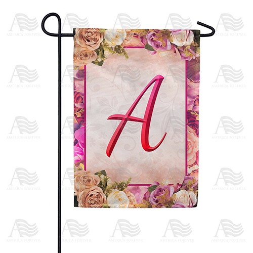 Rosie Pink Monogram Double Sided Garden Flag