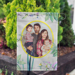 Personalized Simply Golden Garden Flag