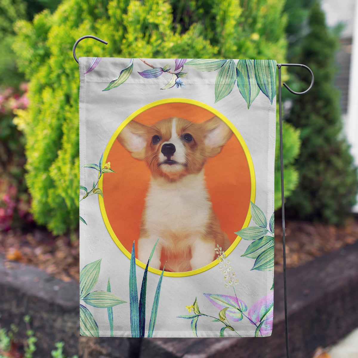 Personalized Simply Golden Garden Flag