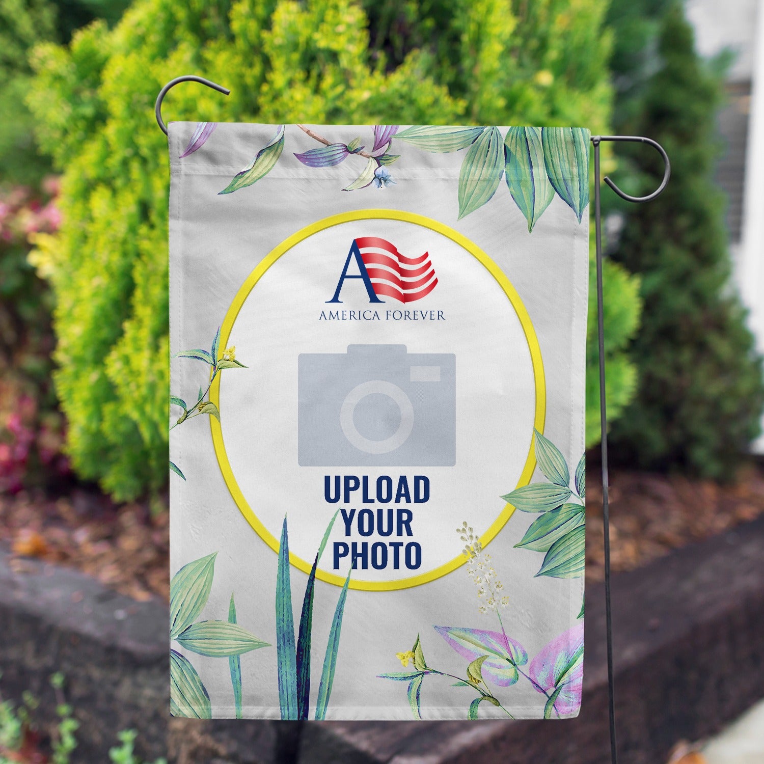 Personalized Simply Golden Garden Flag