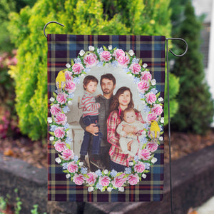 Personalized Burst Of Pink Garden Flag