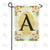 Yellow Gingham Daisies Monogram Double Sided Garden Flag