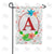 Periwinkle Petals Monogram Double Sided Garden Flag