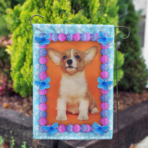 Personalized Blue And Purple Hydrangea Garden Flag