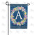 Floral Wreath Monogram Letter Monogram Double Sided Garden Flag