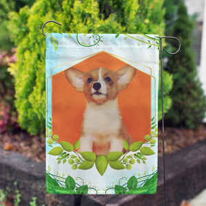 Personalized Rose Greenery Garden Flag