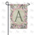 Pink Petals Monogram Double Sided Garden Flag