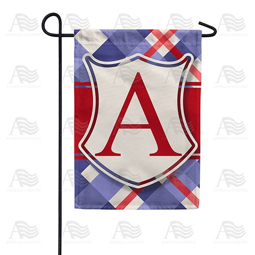 Patriotic Shield Monogram Double Sided Garden Flag