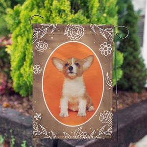 Personalized Bronze Floral Garden Flag