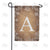 Bronze Floral Monogram Double Sided Garden Flag