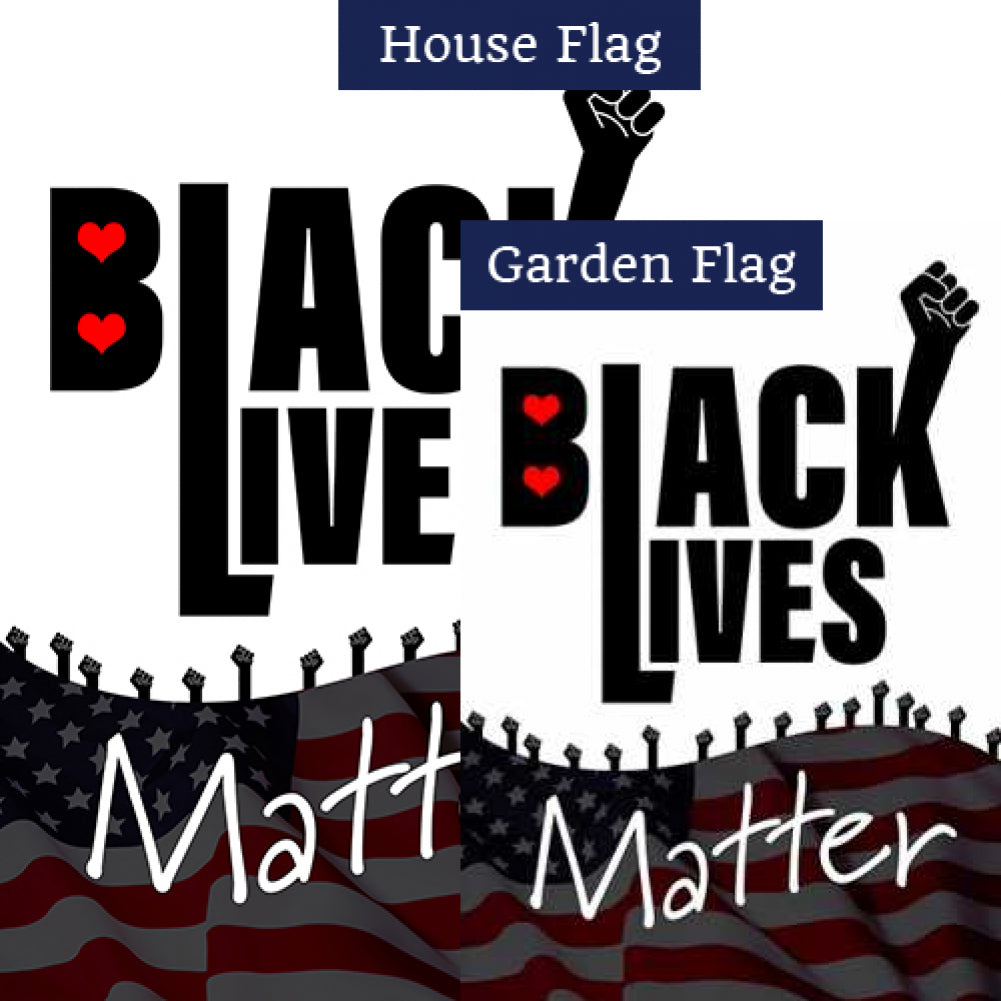Black Lives Matter 3 Flags Set (2 Pieces)