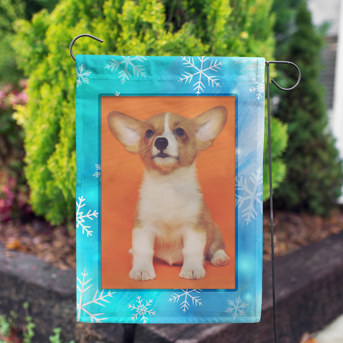 Personalized Snowflakes Garden Flag