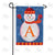 Cheerful Snowman Monogram Double Sided Garden Flag