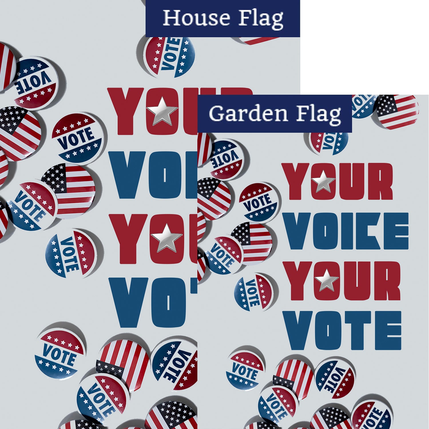 Your Voice, Your Vote! Flags Set (2 Pieces)
