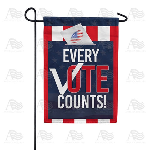 Every Vote Counts Double Sided Garden Flag