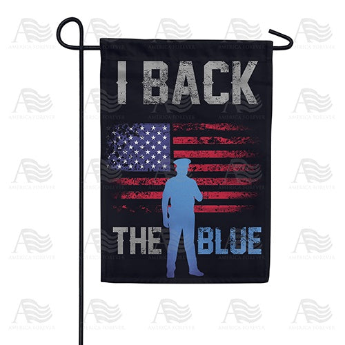 I Back the Blue Double Sided Garden Flag