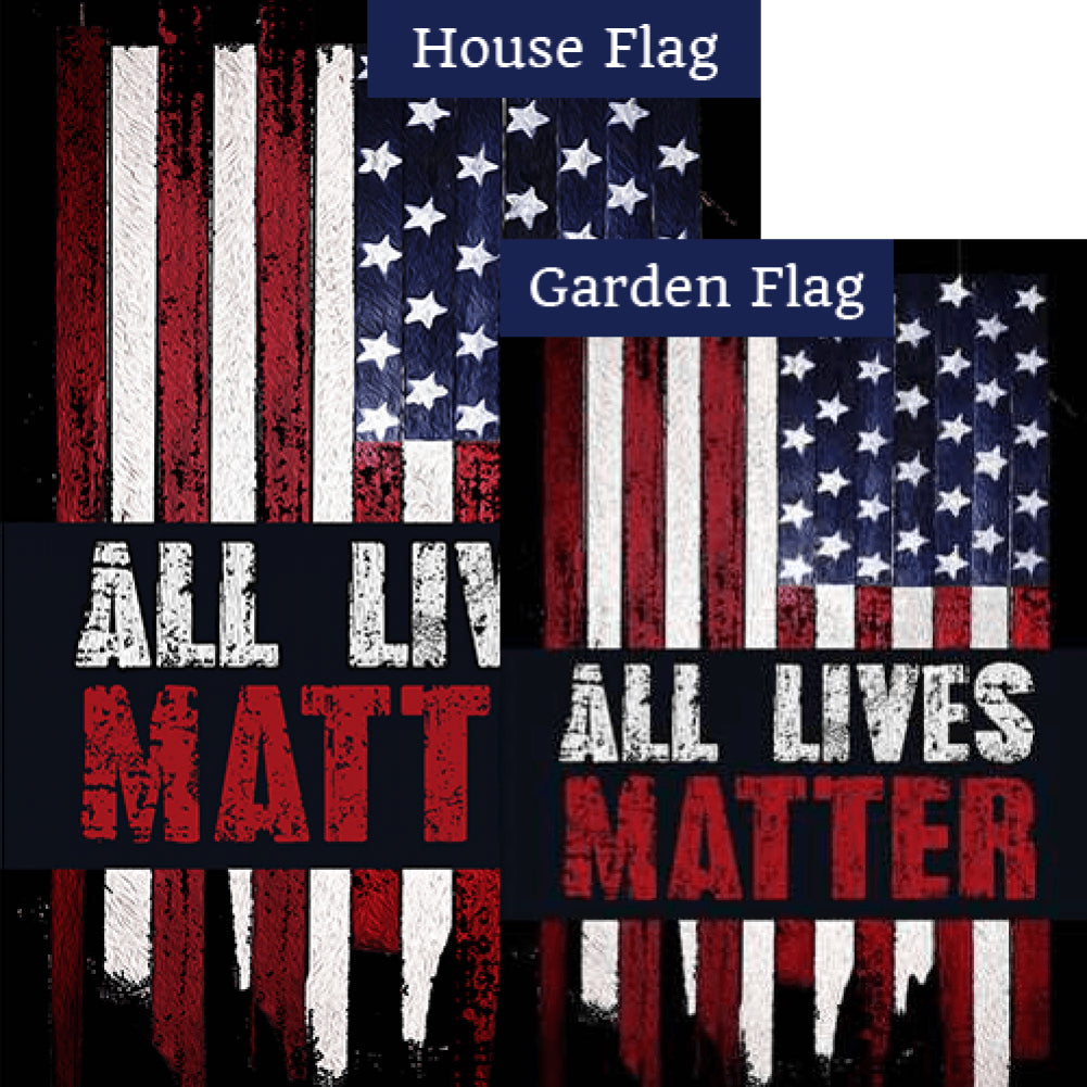 All Lives Matter Double Sided Flags Set (2 Pieces)