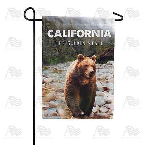 California Grizzly Bear Double Sided Garden Flag