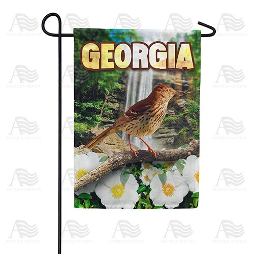 Georgia Brown Thrasher Double Sided Garden Flag