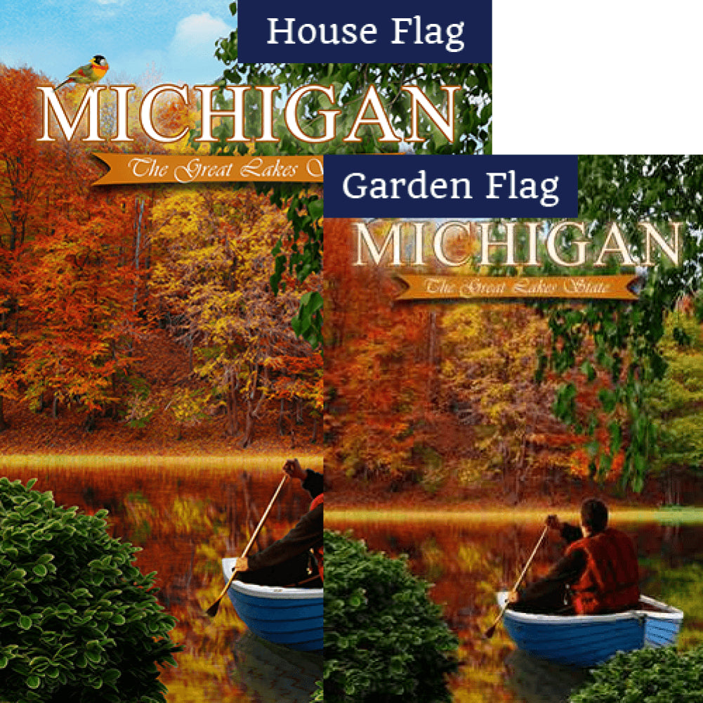 The Great Lakes State Double Sided Flags Set (2 Pieces)