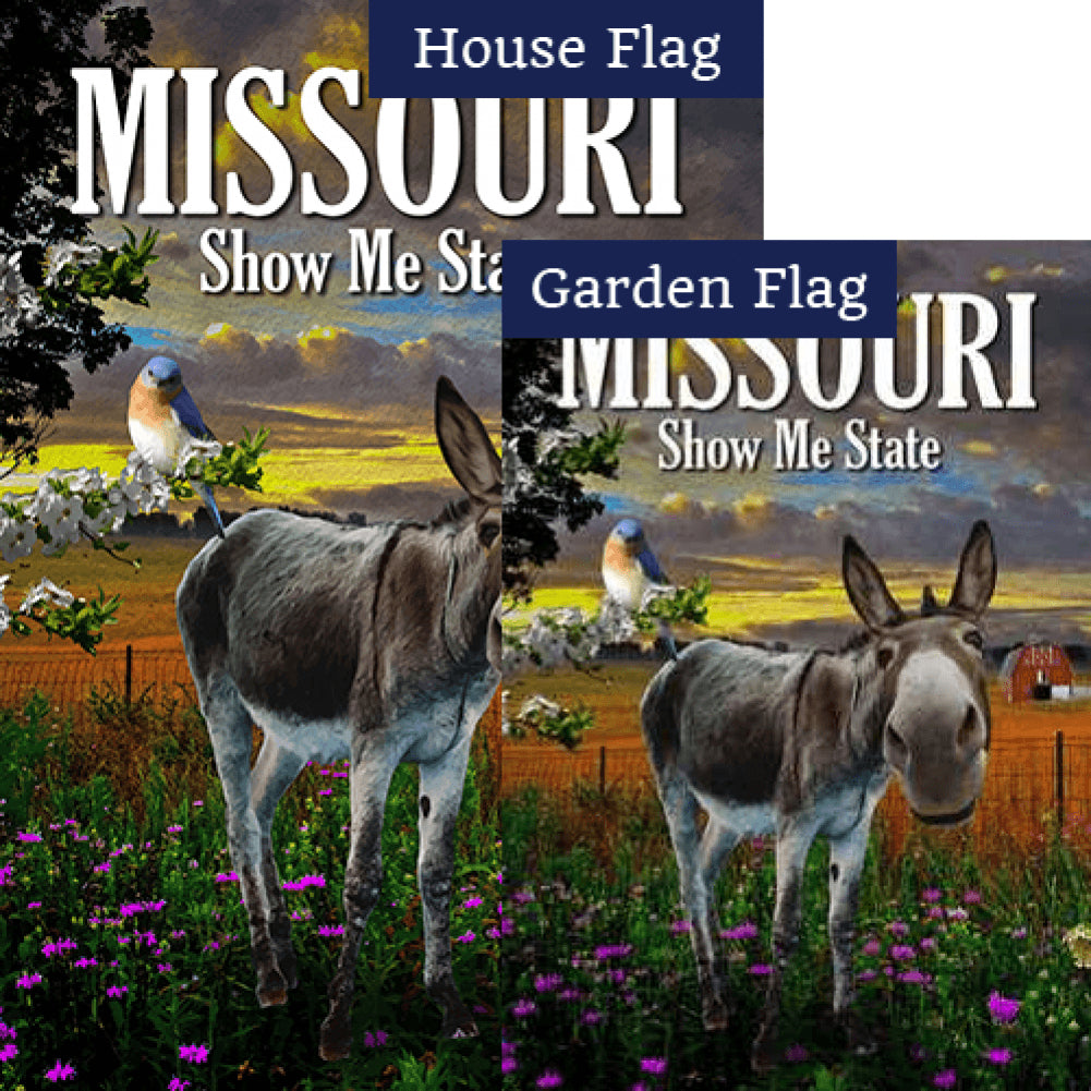 Hee Haw! Welcome To Missouri! Double Sided Flags Set (2 Pieces)