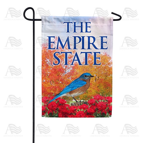 New York-Bluebird & Roses Double Sided Garden Flag