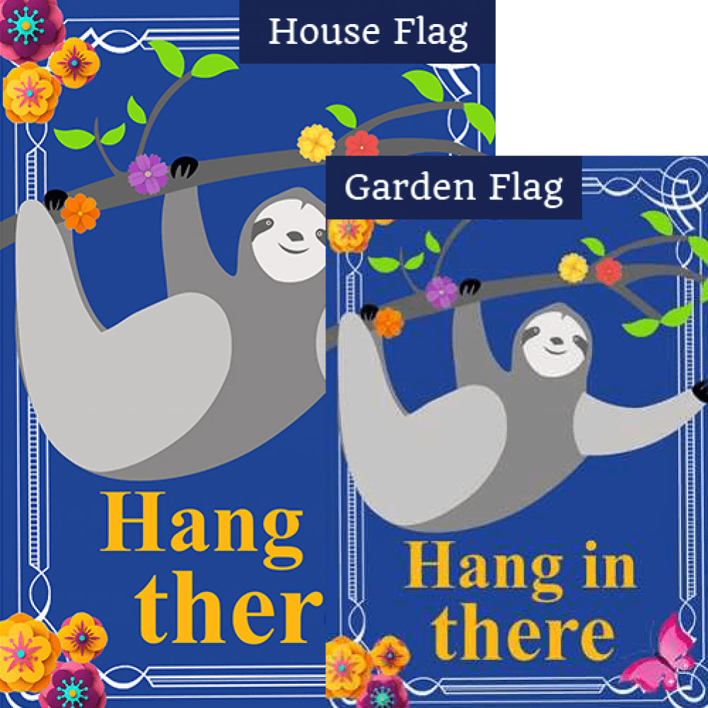 Hang In There Double Sided Flags Set (2 Pieces)