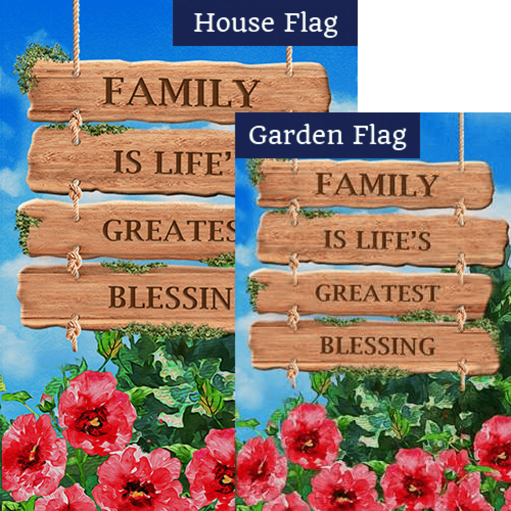 Family Is A Blessing Double Sided Flags Set (2 Pieces)