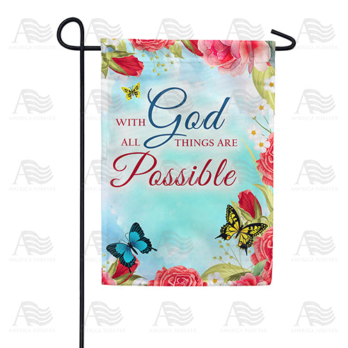 With God It's Possible Double Sided Garden Flag