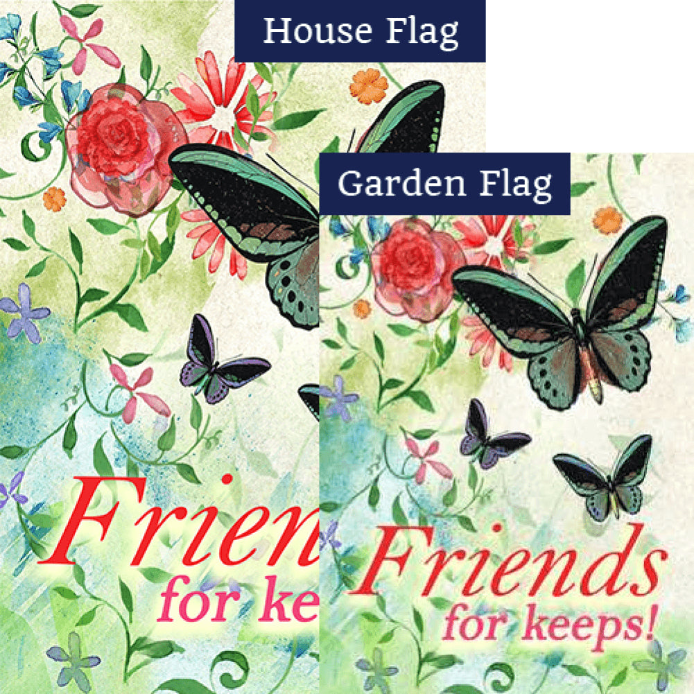 Forever Friends Double Sided Flags Set (2 Pieces)