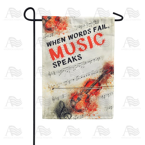Music Speaks Double Sided Garden Flag