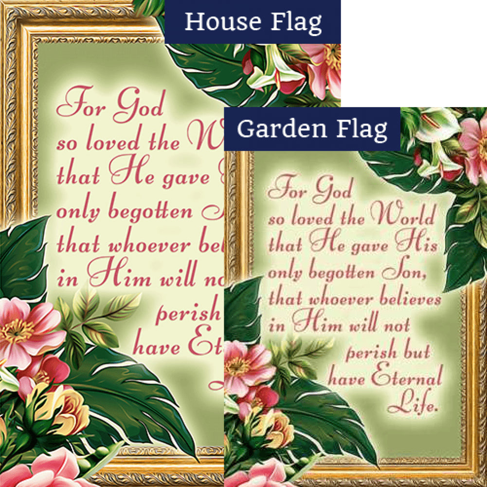 Eternal Life Double Sided Flags Set (2 Pieces)