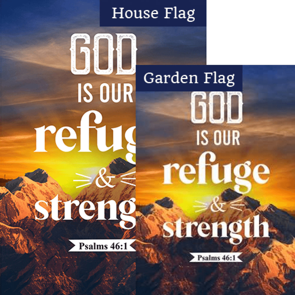 God Is Our Refuge & Strength Flags Set (2 Pieces)