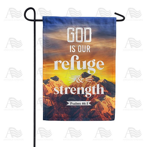 God Is Our Refuge & Strength Double Sided Garden Flag