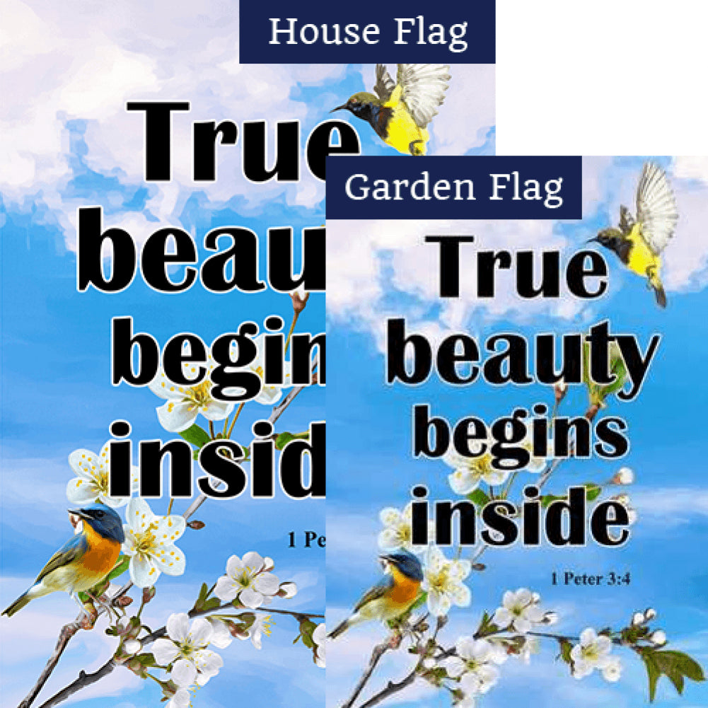 True Beauty Begins Inside Flags Set (2 Pieces)